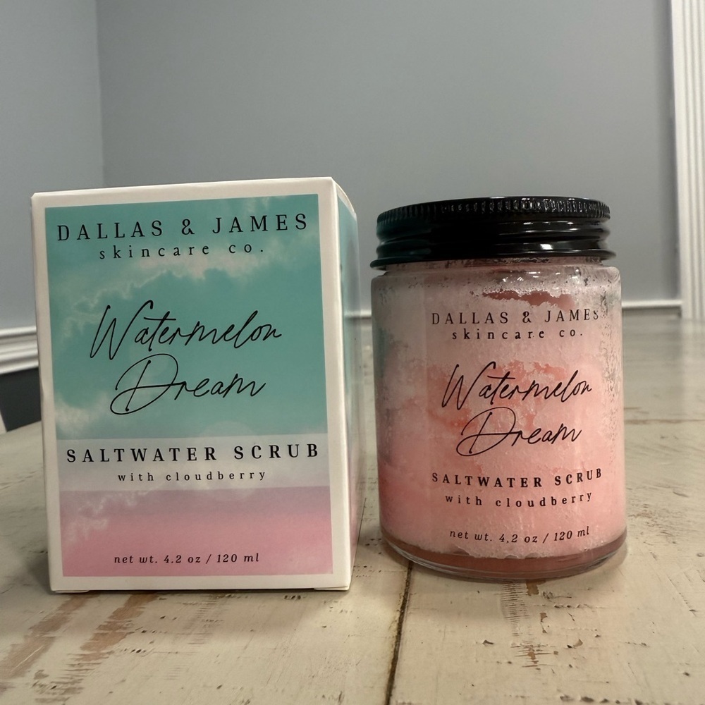 NIB Dallas & James Skincare Co. Watermelon Dream Saltwater Scrub